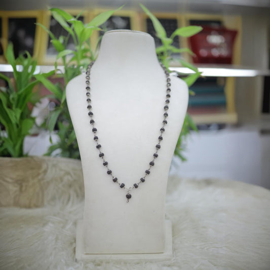 Silver with Cap Rudraksha Black