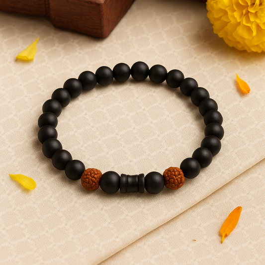 Karungali Udukkai Rudraksha Bracelet